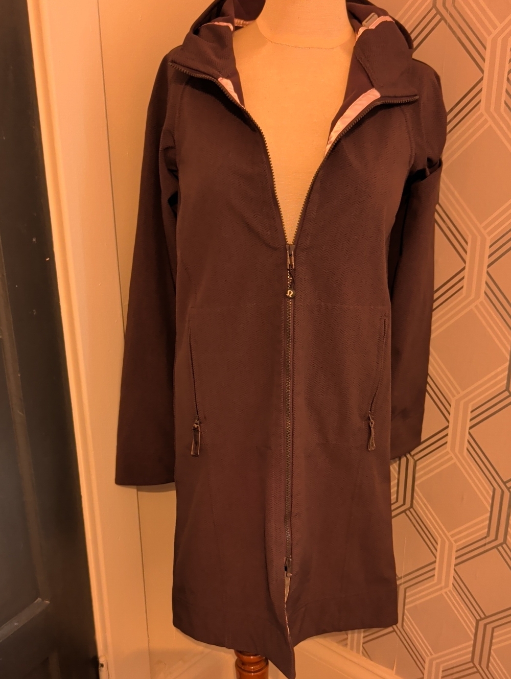 lululemon athletica Women’s Hooded Trench Coat — Dark Brown